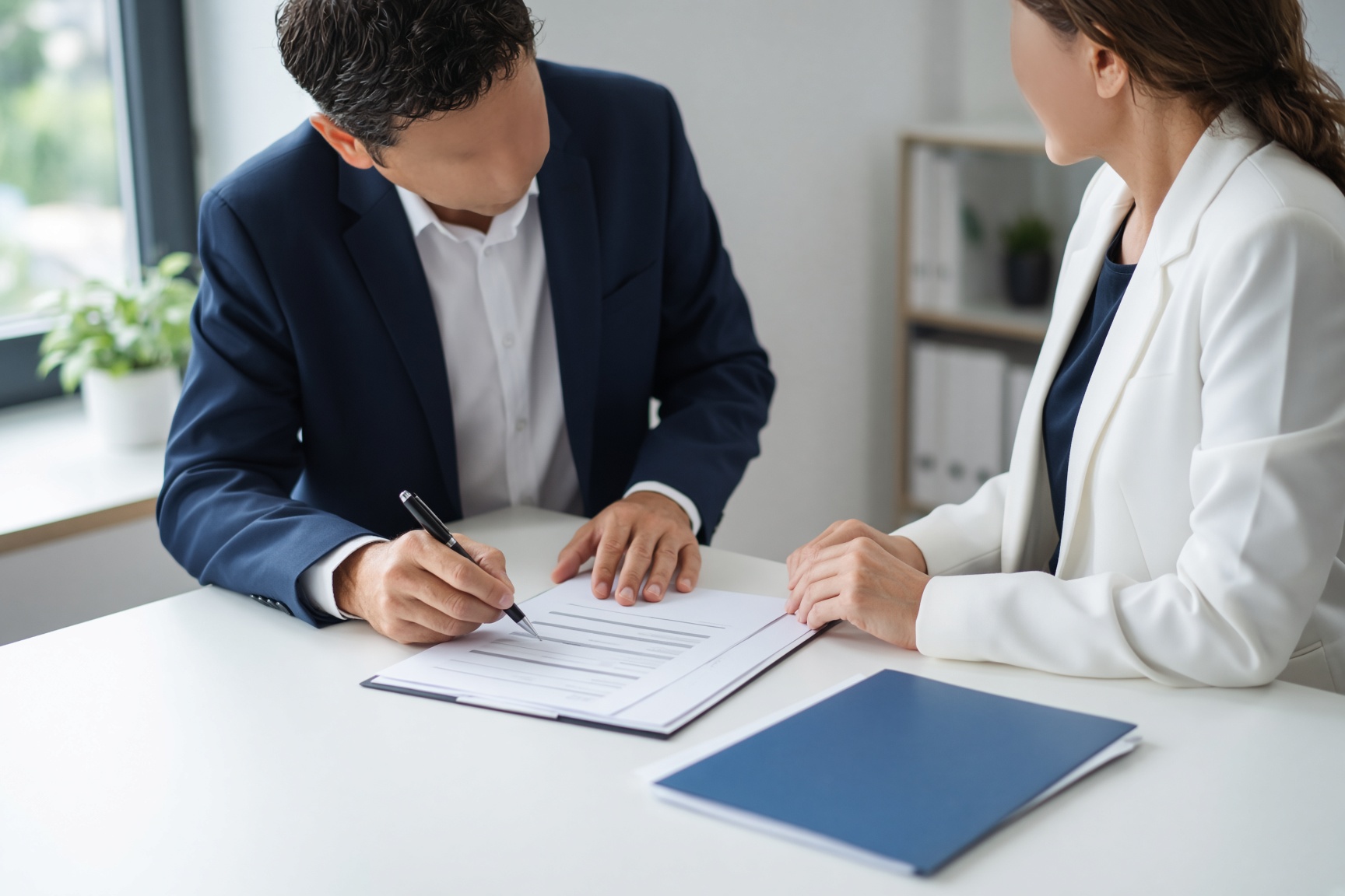A consultation meeting over agreements